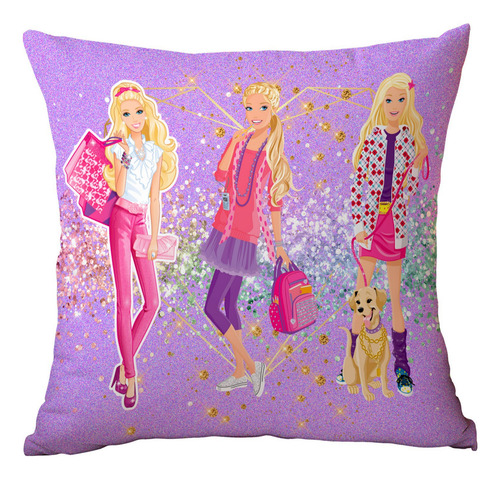 9 Juegos De Fundas De Cojín, Estampado Barbie, 45 X 45 Cm