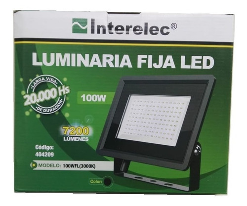 Imagen 2 de 2 de Reflector Proyector Led 100w Interelec Ip65 Calida 404209