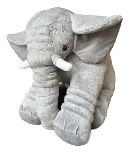 Almofada Travesseiro Elefante Pelúcia Bebê Dormir Rosa 80cm