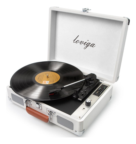 Loviga Tocadiscos De Vinilo Con Receptor Bluetooth Integrado