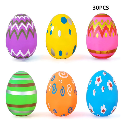 Huevos De Pascua Gigantes Rellenables De Plástico 30 Pzs
