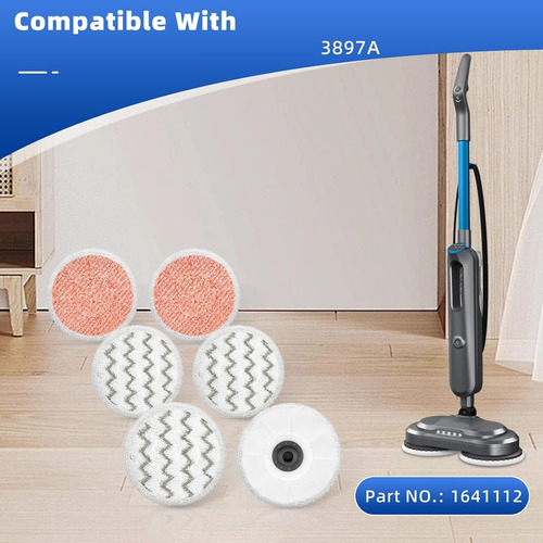 Pacote Com 6 Esfregões 3897a Para Aspirador Spinwave Smartst