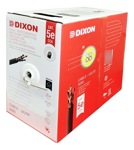 Dixon 3050 Bk, Cable Utp Cat.5e Cca Rollo 305m