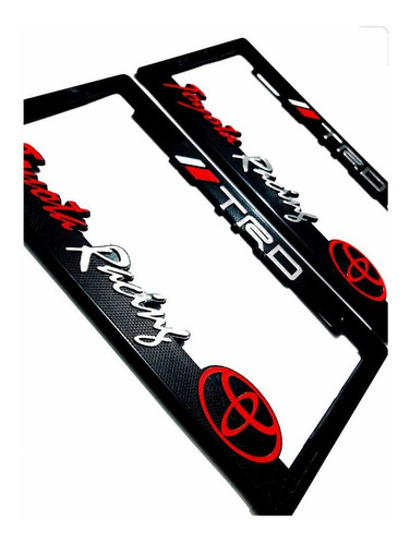 Imagen 4 de 4 de Par (2) Portaplacas Toyota Racing Trd Tacoma Rav4 Tundra