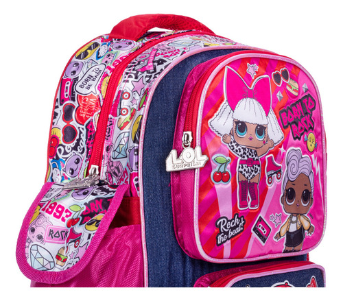 Mochila Lol Surpise Born To Rock Ruz Color Rosa Diseño De La Tela Liso