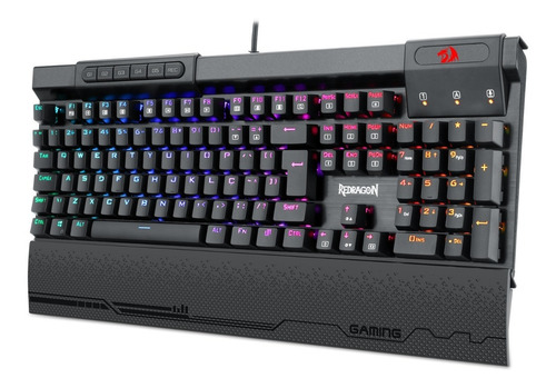 Imagem 3 de 8 de Teclado Gamer Mecanico Redragon Surya 2 Rgb Switch Azul Abnt