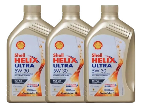 3 Oleo Motor 5w30 Shell Helix Ultra Ect C2 Flex E Diesel