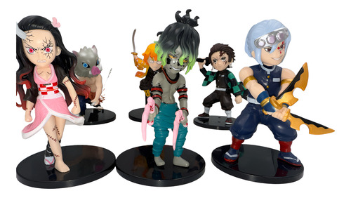 Set De 6 Figuras Démon Slayer 14 Cm
