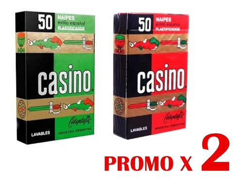 Cartas Carta Naipes Casino  X 50 Naipe Plastificado  Kaos 11