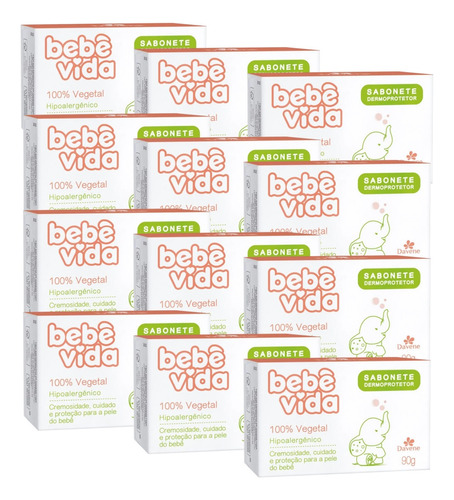 12un Bebe Vida Sabonete Vegetal Dermoprotetor 90g Davene