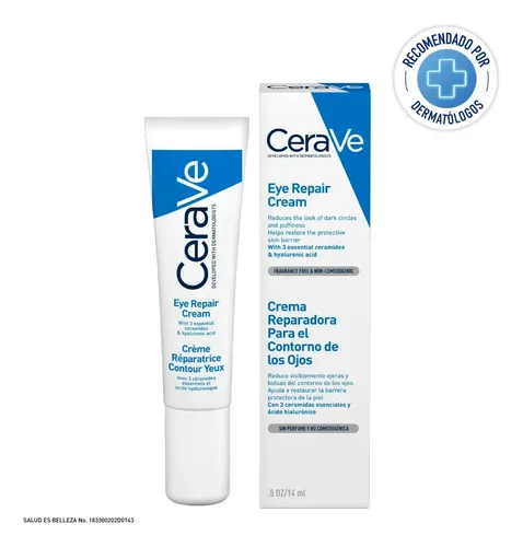 CeraVe Crema Reparadora para el Contorno de los Ojos | Fórmula Ligera | Mejor...