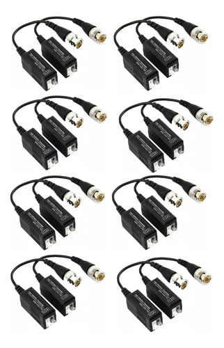 Balun Pack X8 Sistema De Cctv Hd Full Hd Bnc 