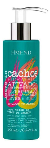Amend Cachos - Ativador De Cachos 190ml