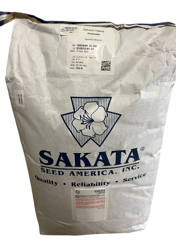 Semilla De Espinaca Esmeralda Sakata A Granel 1 Kilo