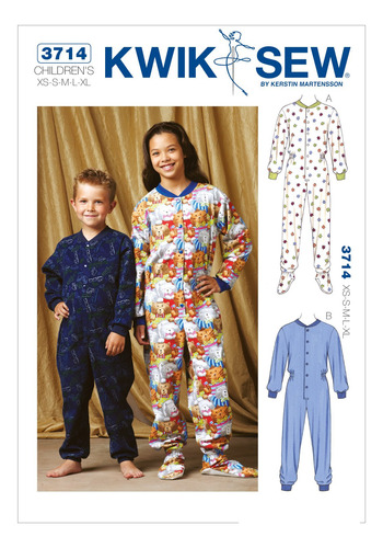 Mccall 's Patterns Kwik Sew K3714 Pijama  Patron Costura