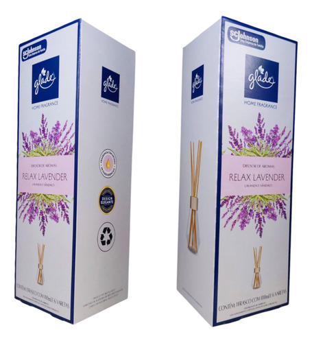 Difusor De Aromas Glade Relax Lavender Kit Com 2 X 100ml