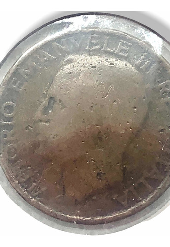 Moneda De Cobre Italiana De 10 Centesimos Del Año 1921 (Usado)