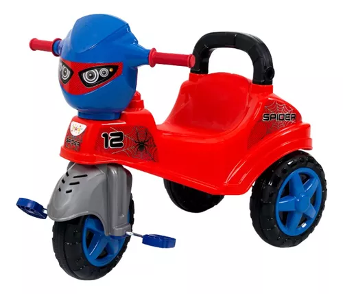 Triciclo Infantil Com Empurrador Motoca Passeio Vermelho