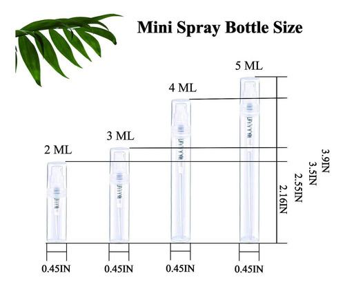 Botella De Aerosol De Plástico Para Perfume Con Miniatomizad