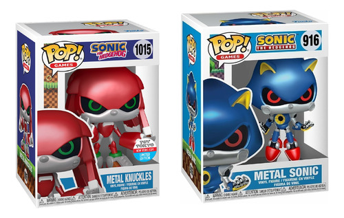 Funko Pop! Games - Metal Sonic And Metal Knuckles - 2 Pack