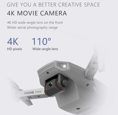 Helicóptero Drone E88 Con Cámara De Resolución 4k