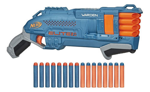 Nerf Elite 2.0 Warden Db-8 Blaster, 16 Dardos Nerf Oficiales