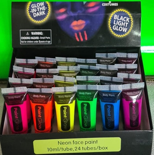 24x Pintura Fluor Cotillon  Tiktok Colores 10 Ml