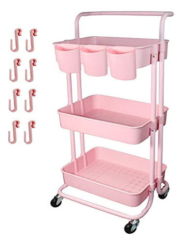 Piowio 3 Tier Utility Rolling Cart Estante Organizador Multi