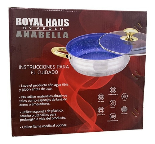 Batería Anabella Royal Haus De Cocina Acero Inoxidable 12 Pz