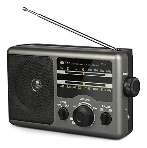 Radio Portátil Am Fm Con Pilas De 4 Pilas D O Transistor