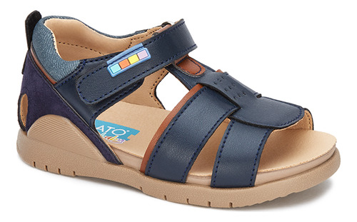 Sandalia Casual Ferrato Con Velcro Para Bebé Azul