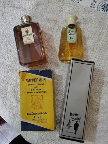 Lote De 4 Frascos De Perfume Llenos Antiguos Originales