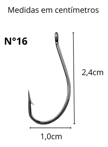 Caixa Anzol Super Maruseigo N 16 Marine 100 Unidades Pesca