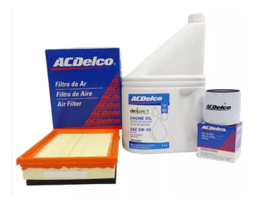 Kit Filtros + Aceite Acdelco Sinte Chevrolet Onix / Prisma