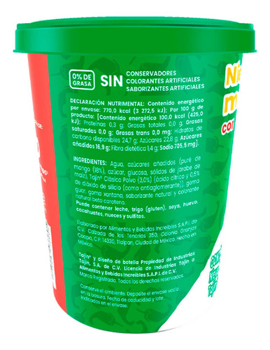 Nieve Mango Tajín 1l