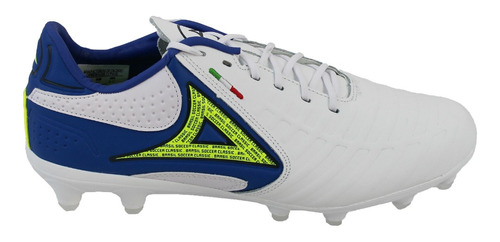 Zapatos Fútbol Hombre Pirma 3042 Piel Tachones Blanco Azul