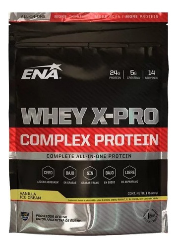 Whey X Pro Ena 1 Libra Proteina Con Creatina + Bcaa + Glutam
