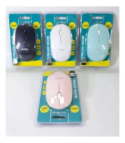 Mouse Weibo Inalambrico Escritorio Usb 2.4 Colores Rf-2822b