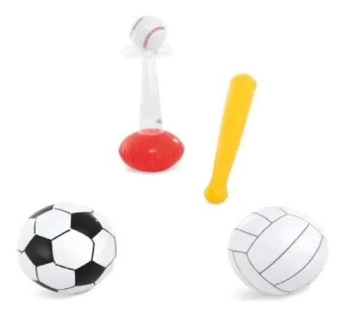 Alberca Inflable Para Niños Juegos Voli, Fut Y Béisbol 3 M