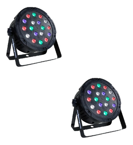Imagen 2 de 8 de Cañon Led 18x3 Rgb Dmx Plastificado (3 Piezas)