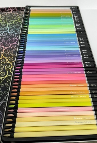 Lápices De Colores Pastel 4.0mm Triangulares C/50 Pzs
