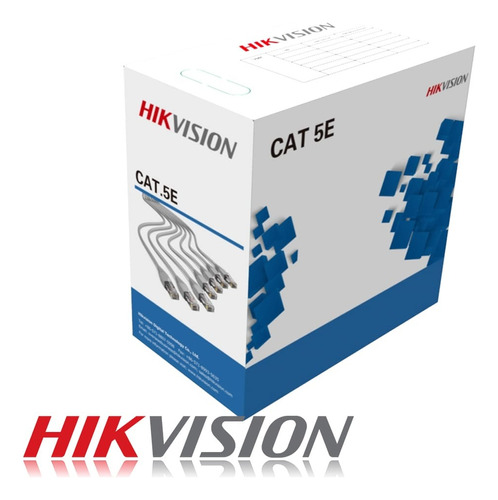 Cable Utp Cat5e Hikvision Bobina 305m 24awg 100% Cobre