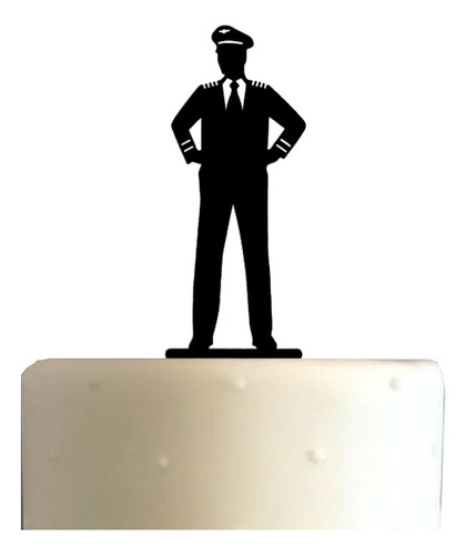 Cake Topper Adorno Torta - Piloto Avion Personalizado 