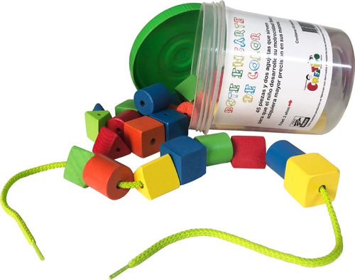 Bote Ensarte Color - Material Didactico Para Niños