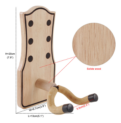 Suporte De Parede Para Guitarra Com Parafusos De Madeira Em