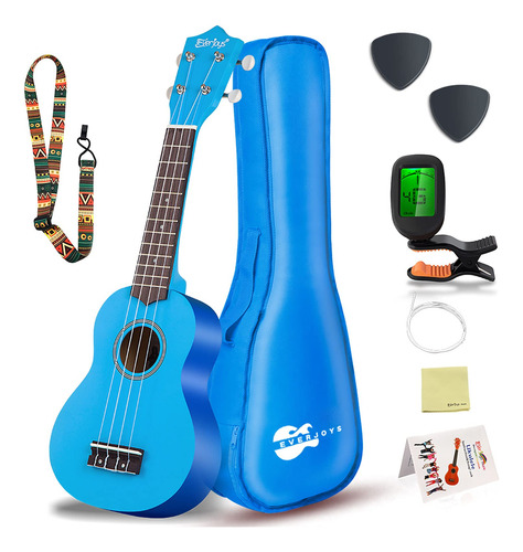 Paquete De Principiante De Ukulele Soprano Everjoys - 21