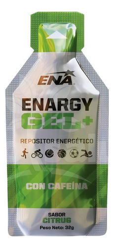 Enargy Gel + Cafeina Ena Caja X 12 Un. Repositor Energetico Sabor Citrus