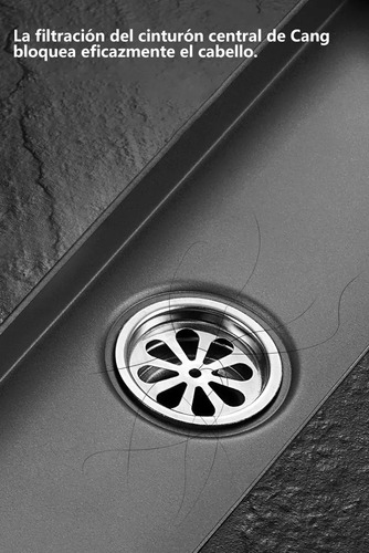 Coladera Para Baño Invisible De Rectangular 10x50 Cm, Negro