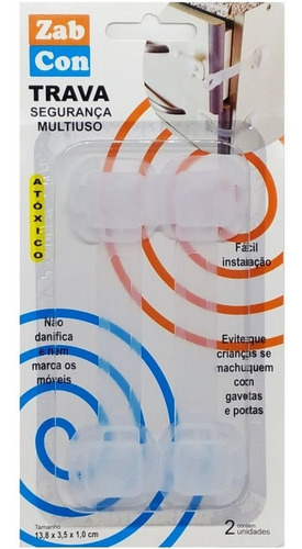 Kit 10 Trava Segurança Bebê Criança Gaveta Armário Geladeira