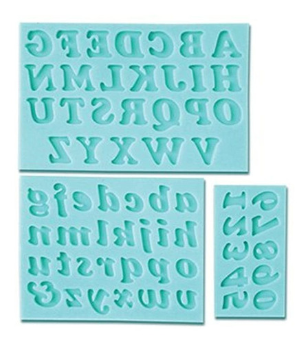 Ocreme Molde De Silicona Para Fondant, Letras Y Numeros